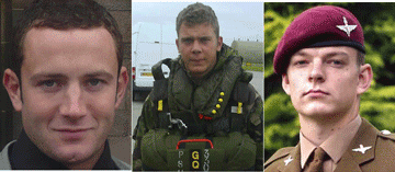 [ Corporal Kevin Mulligan, Lance Corporal Dale Thomas Hopkins and Private Kyle Adams ]