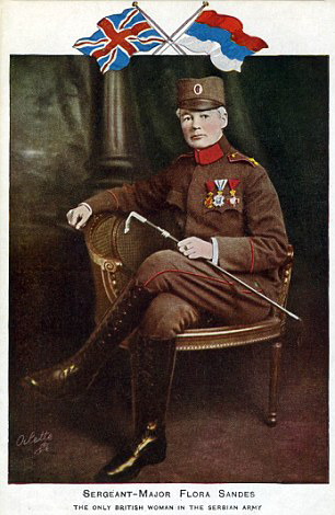 [ Postcard of Flora Sandes in the Serbian Army, 1918 ]