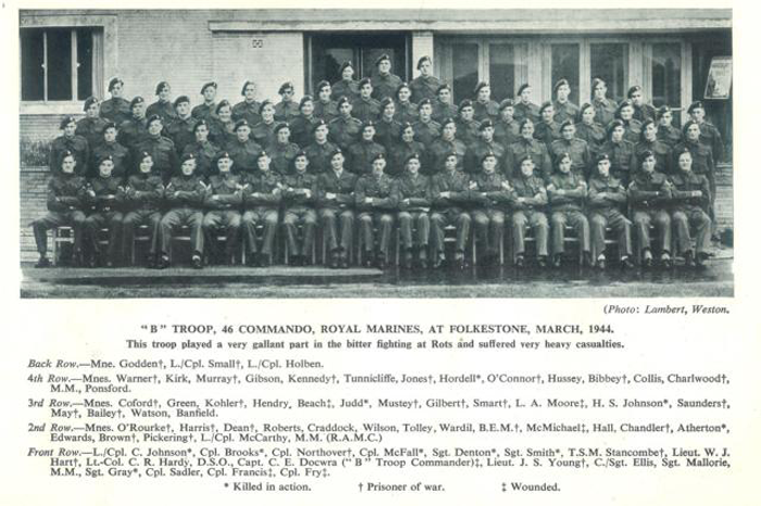 46RM Commando 'B' troop March 1944 